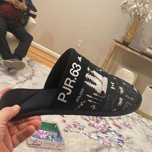 Pajar Black and White Men's Slip-On Loafers